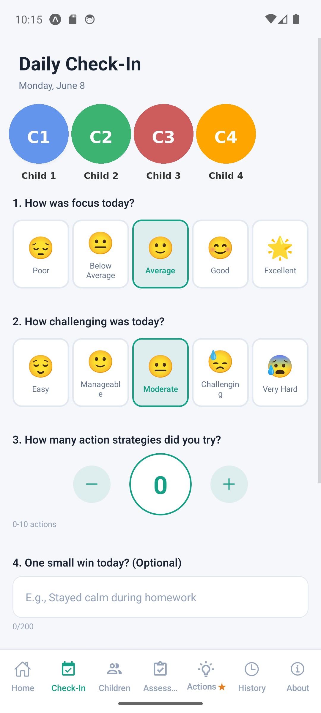 Daily Check-In